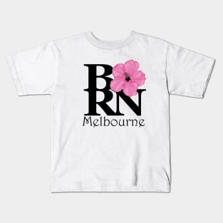 BORN Melborne Pink Hibiscs Kids T-Shirt